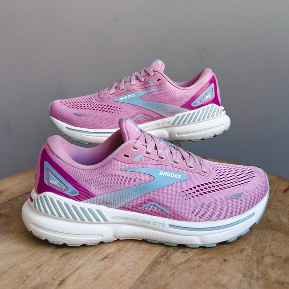 Brooks Adrenaline GTS 23 Women Running Shoes Pink Size 10 Stability Comfort - Picture 2 of 15